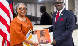  Deputy Minister of Foreign Affairs, Cllr. Deweh E. Gray along with UNFPA Country Representative Mr. Mady Biaye